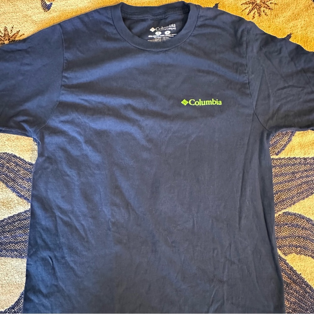 Columbia Blue and Green Short Sleeve Tee
